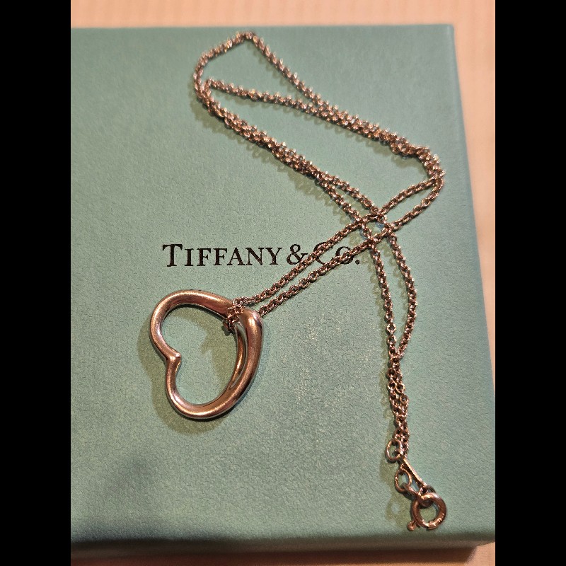 Tiffany & Co. Elsa Peretti Open Heart 925純銀愛心項鍊-4