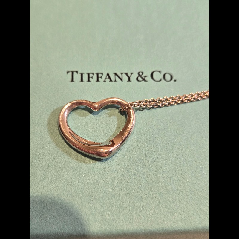 Tiffany & Co. Elsa Peretti Open Heart 925純銀愛心項鍊-8