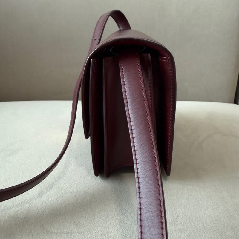 賽琳/Celine 酒紅色小號Box 波爾多酒紅 附件:無-2