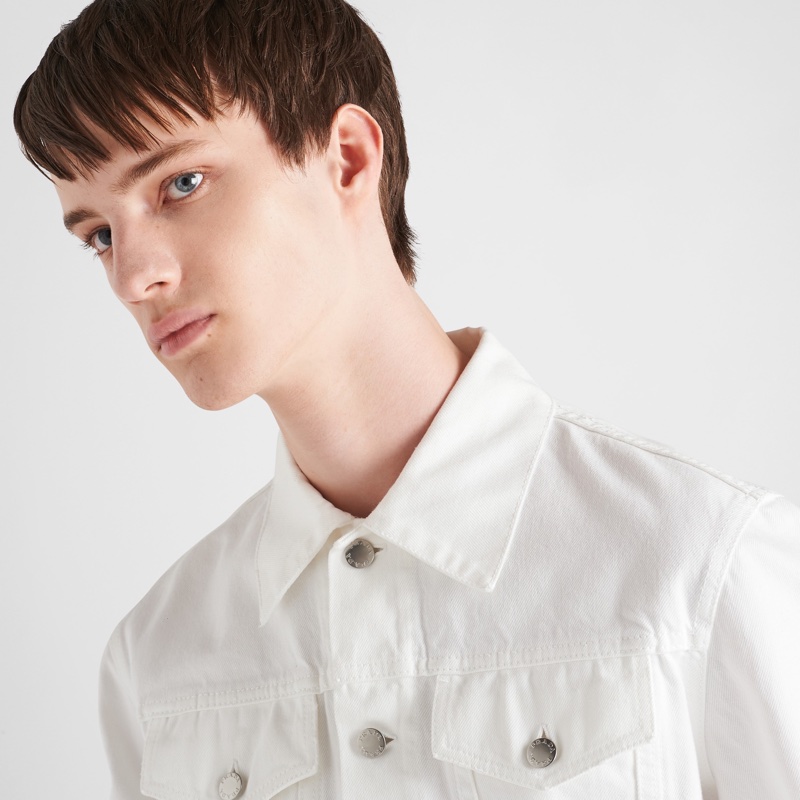 Prada 男士 長袖紐扣牛仔外套L碼-5