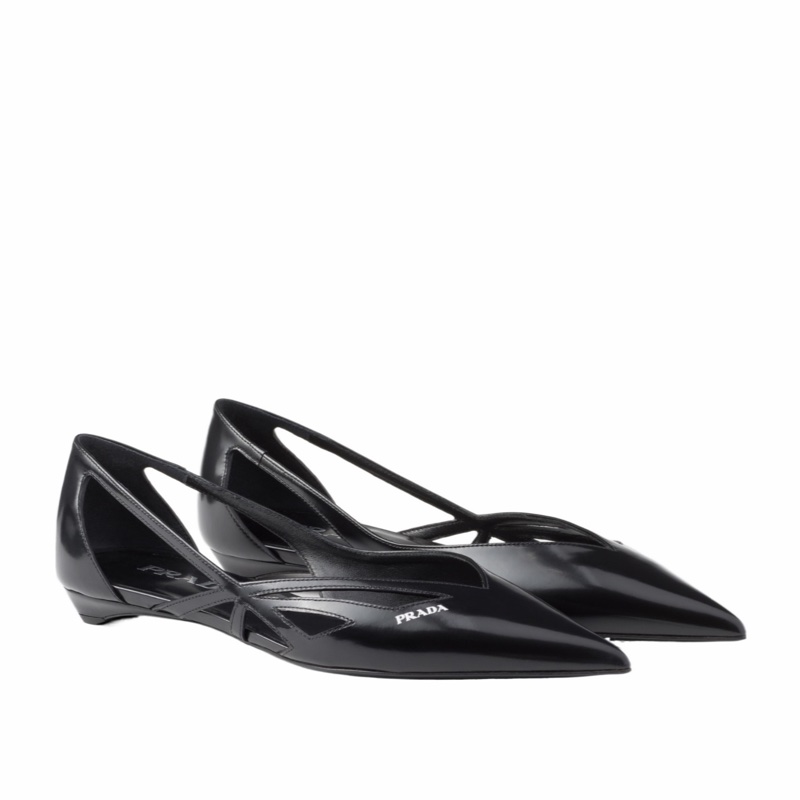 Prada 女士 鏤空效果芭蕾平底鞋36 36.5 37 37.5 38 38.5 39 39.5 40碼-0