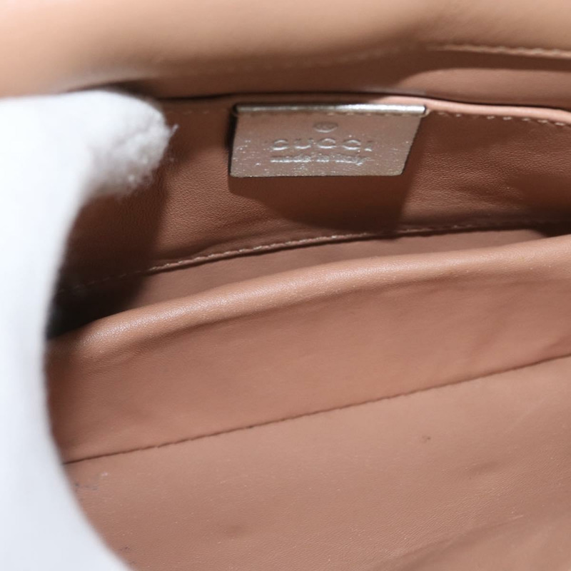 【日本直送】GUCCI 竹節鏈條 Broadway 單肩包 皮革 2way 銀色 453778 正品 ka2490V-9