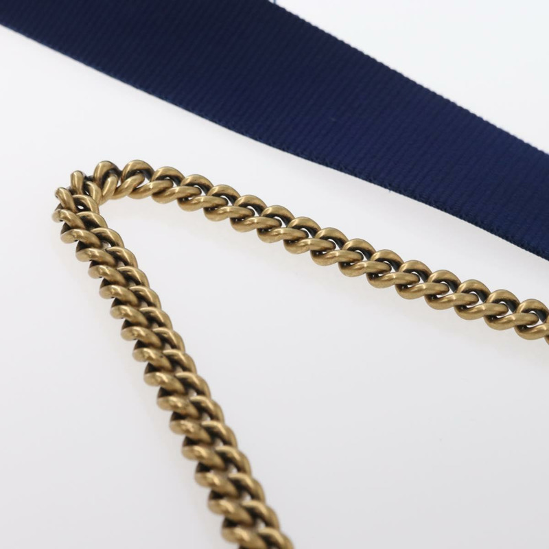 【日本直送】GUCCI 竹節鏈條 Broadway 單肩包 皮革 2way 銀色 453778 正品 ka2490V-13