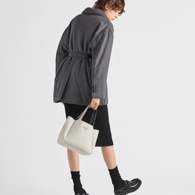 Prada 女士 單排扣系腰帶羊絨襯墊大衣IT-36 IT-38 IT-40碼-1