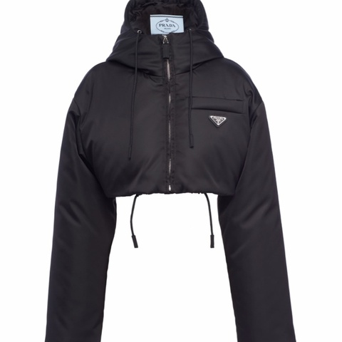 Prada 女士 Re-Nylon短款連帽羽絨服IT-36 IT-38碼