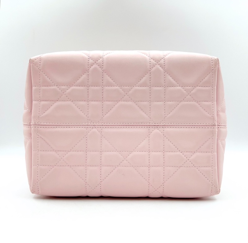 【25年大全套❗️適合送禮✨ 99新】Dior Toujours竪版藤格紋 櫻花粉中號 菜籃子｜手提包｜單肩包-8