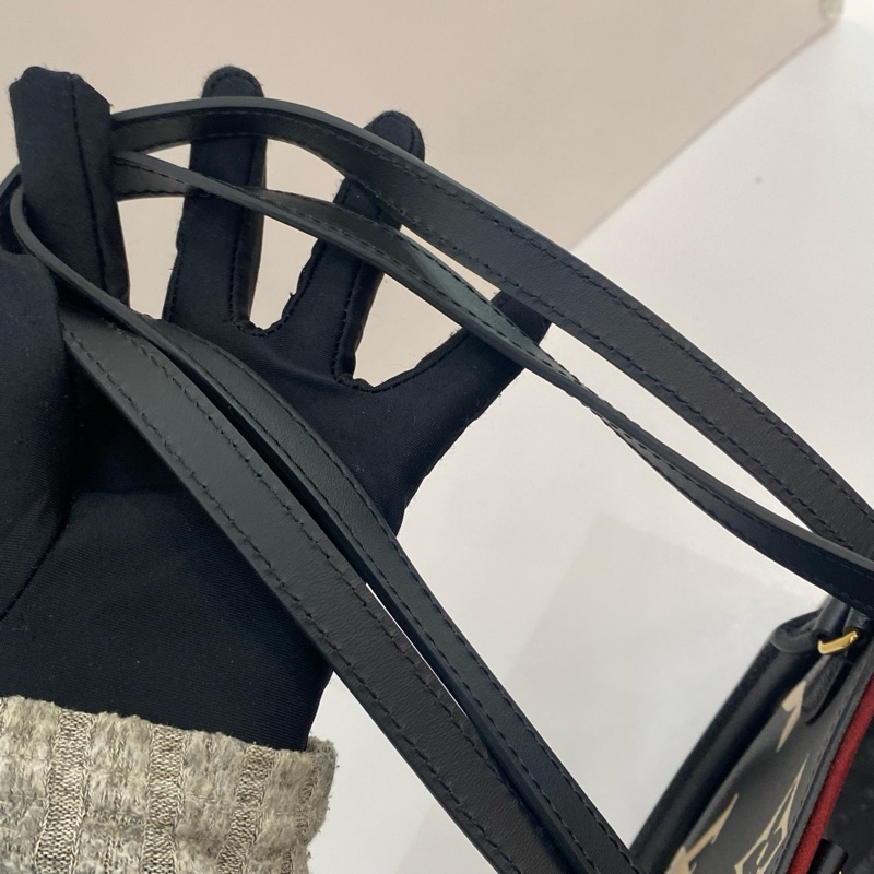 lv路易威登 Onthego中號黑白花芯片款手提單肩包 無附件-7