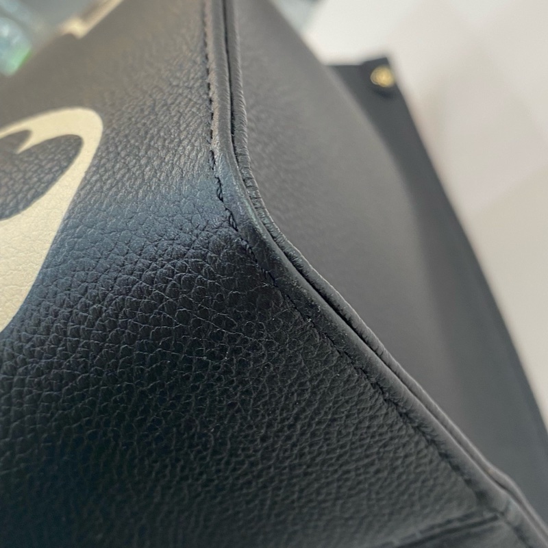 lv路易威登 Onthego中號黑白花芯片款手提單肩包 無附件-9