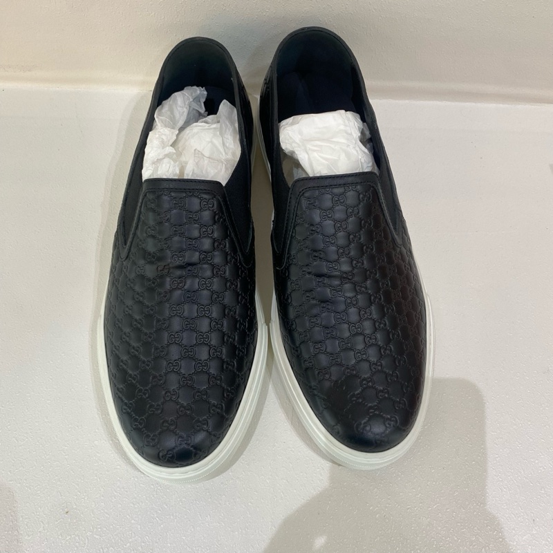 Gucci古馳黑色純皮一腳蹬男鞋休閒鞋,尺碼9碼半,有盒子-1
