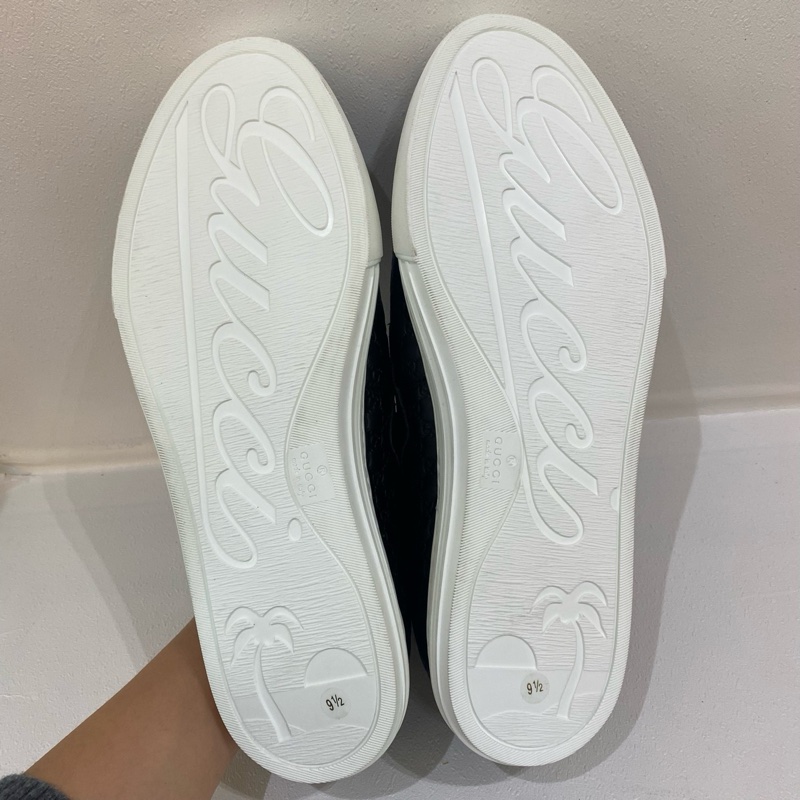 Gucci古馳黑色純皮一腳蹬男鞋休閒鞋,尺碼9碼半,有盒子-7