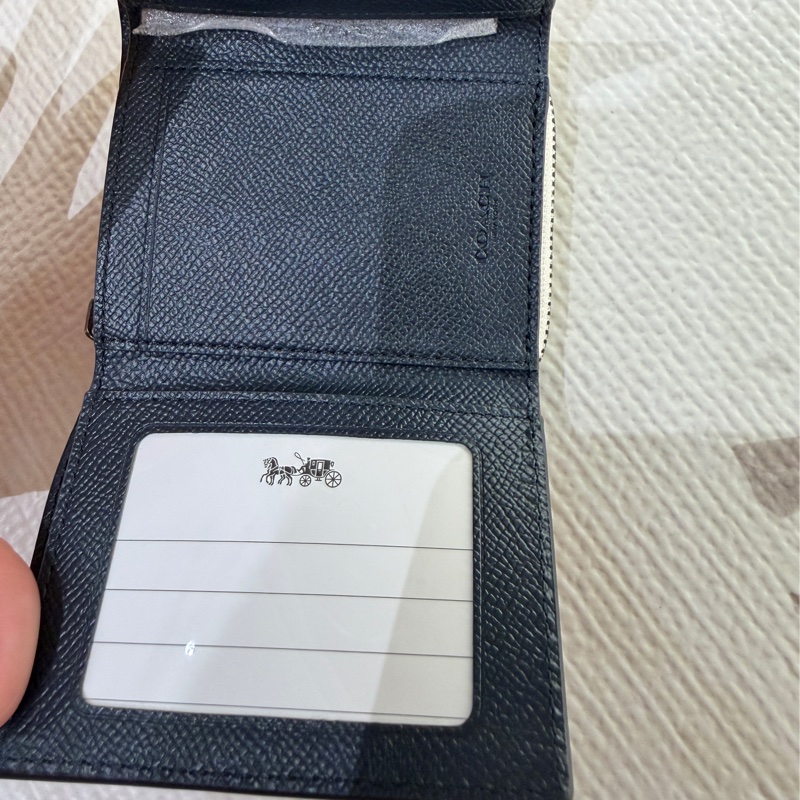 Coach短夾 撞色款(黃+白)-3