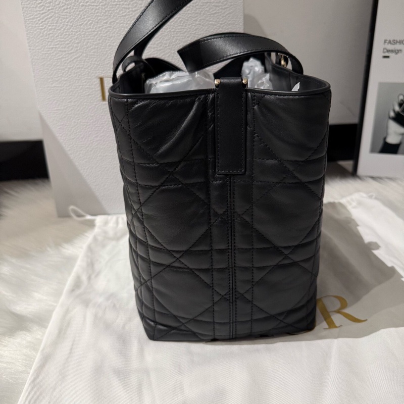 【2026年大全套❗️99新】Dior Toujours竪版中號 黑色菜籃子|手提包|單肩包-5