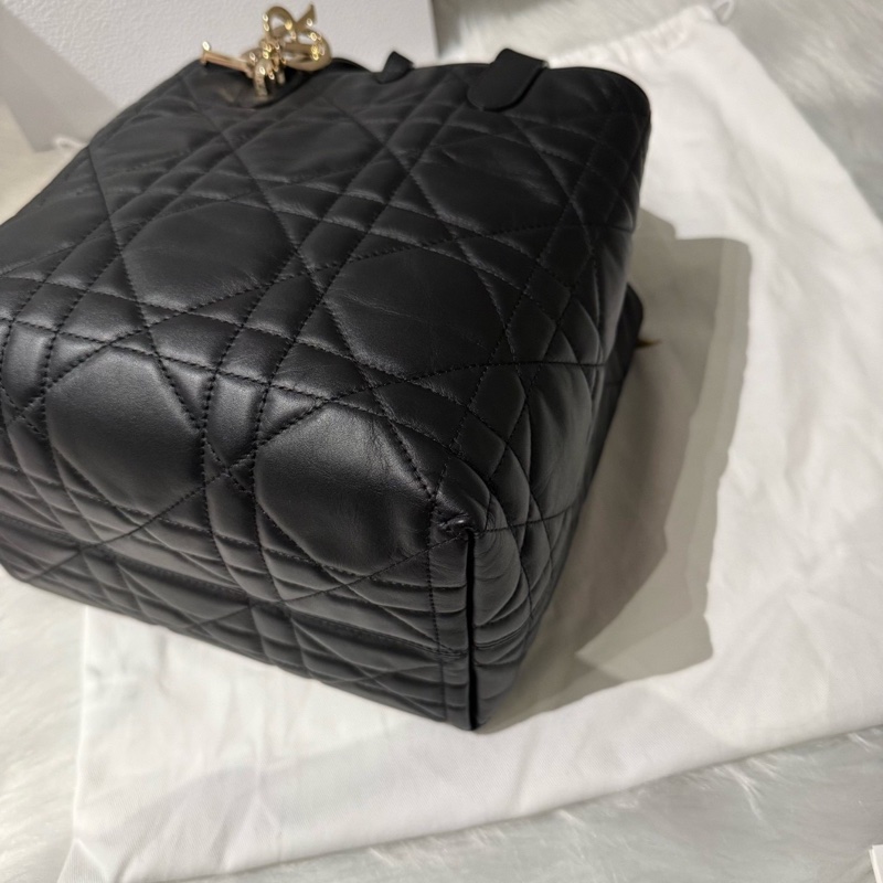 【2026年大全套❗️99新】Dior Toujours竪版中號 黑色菜籃子|手提包|單肩包-11