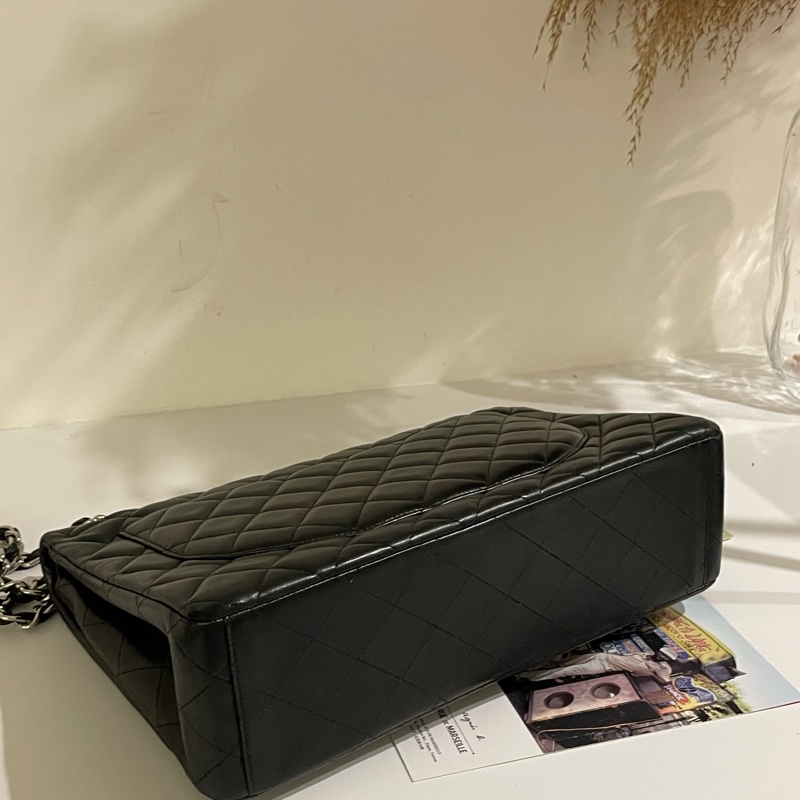 ▪️富貴選物FUGUEI▪️CHANEL CF MAXI BAG 羊皮黑銀-7