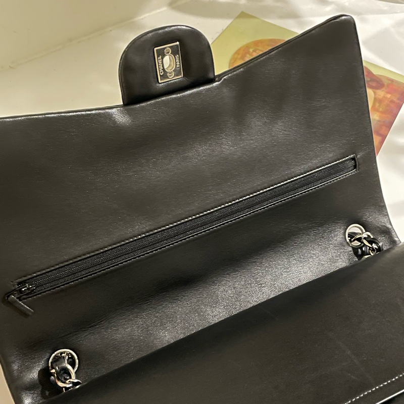 ▪️富貴選物FUGUEI▪️CHANEL CF MAXI BAG 羊皮黑銀-16