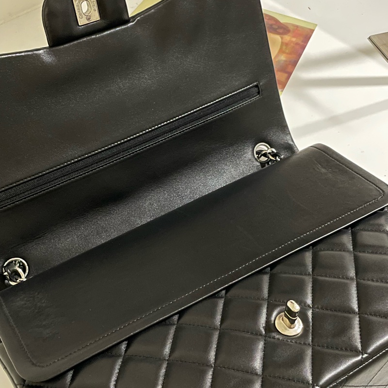 ▪️富貴選物FUGUEI▪️CHANEL CF MAXI BAG 羊皮黑銀-17