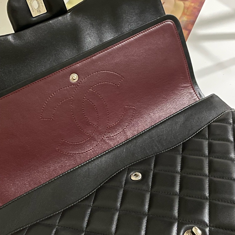 ▪️富貴選物FUGUEI▪️CHANEL CF MAXI BAG 羊皮黑銀-18
