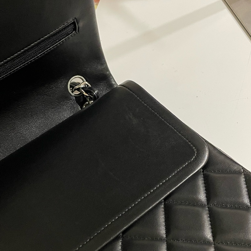 ▪️富貴選物FUGUEI▪️CHANEL CF MAXI BAG 羊皮黑銀-19