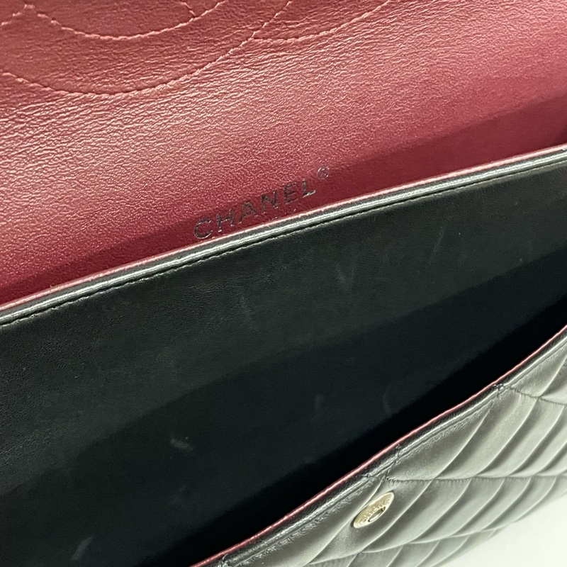 ▪️富貴選物FUGUEI▪️CHANEL CF MAXI BAG 羊皮黑銀-20