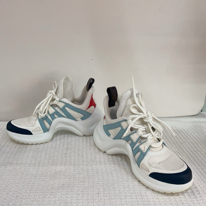 LV/路易威登1A7QA4archloght 白藍老爹鞋,尺碼37碼 ,跟高7cm-2