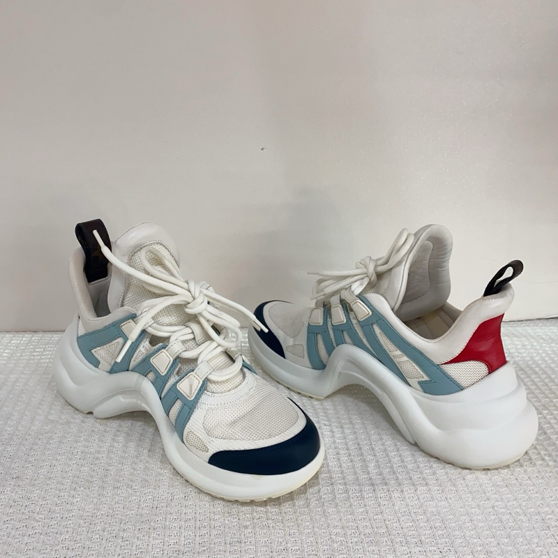 LV/路易威登1A7QA4archloght 白藍老爹鞋,尺碼37碼 ,跟高7cm-3
