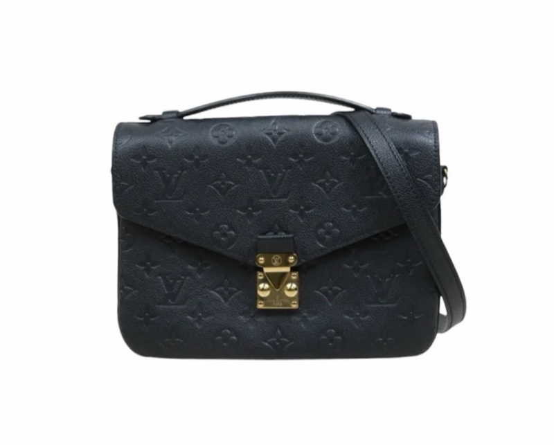 「JL精品代購」 98新 LV 黑金Metis壓紋郵差包 ic 芯片款-2