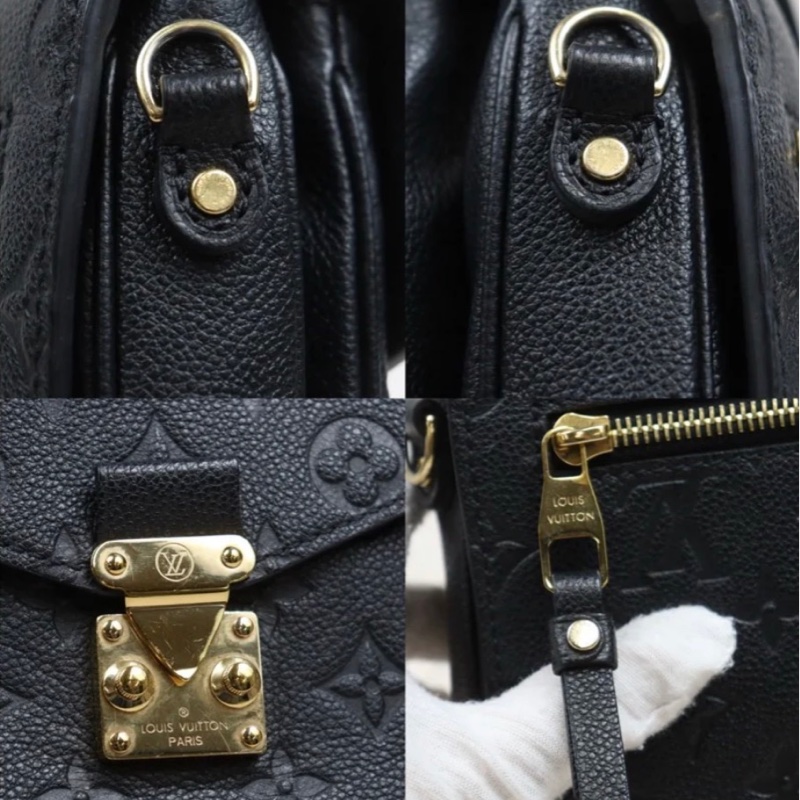 「JL精品代購」 98新 LV 黑金Metis壓紋郵差包 ic 芯片款-8
