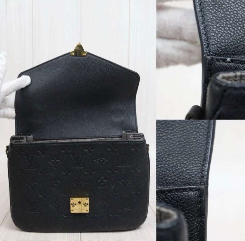 「JL精品代購」 98新 LV 黑金Metis壓紋郵差包 ic 芯片款-12