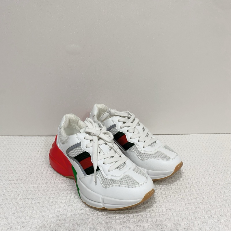 Gucci/古弛紅綠條老爹鞋,尺碼35碼,自帶5cm增高-0