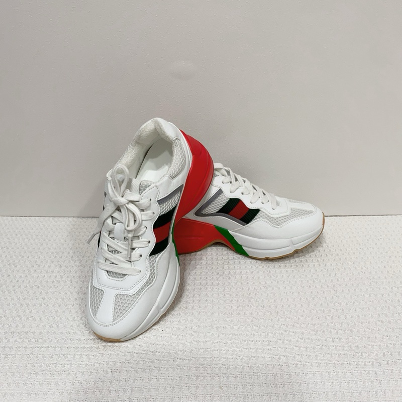 Gucci/古弛紅綠條老爹鞋,尺碼35碼,自帶5cm增高-1