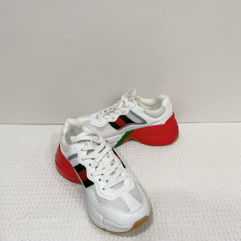Gucci/古弛紅綠條老爹鞋,尺碼35碼,自帶5cm增高-3