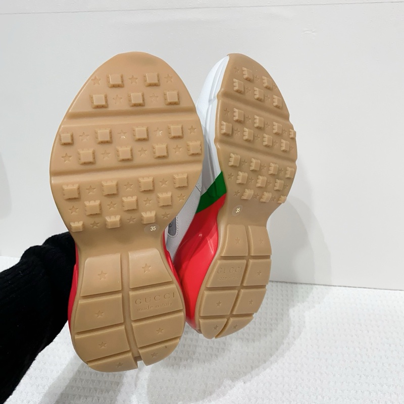 Gucci/古弛紅綠條老爹鞋,尺碼35碼,自帶5cm增高-5