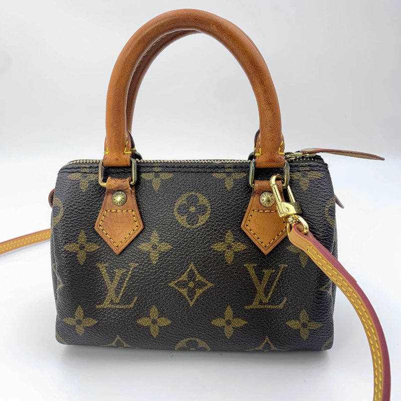 Louis Vuitton 經典老花speedy mini,LV,路易威登Nano小廢包,波士頓包,現貨,真品,免運-0
