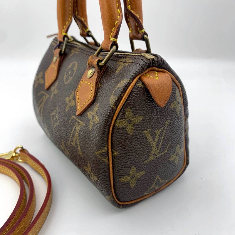 Louis Vuitton 經典老花speedy mini,LV,路易威登Nano小廢包,波士頓包,現貨,真品,免運-5