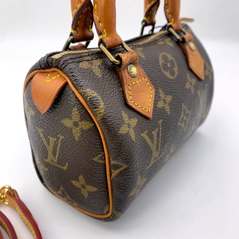 Louis Vuitton 經典老花speedy mini,LV,路易威登Nano小廢包,波士頓包,現貨,真品,免運-7