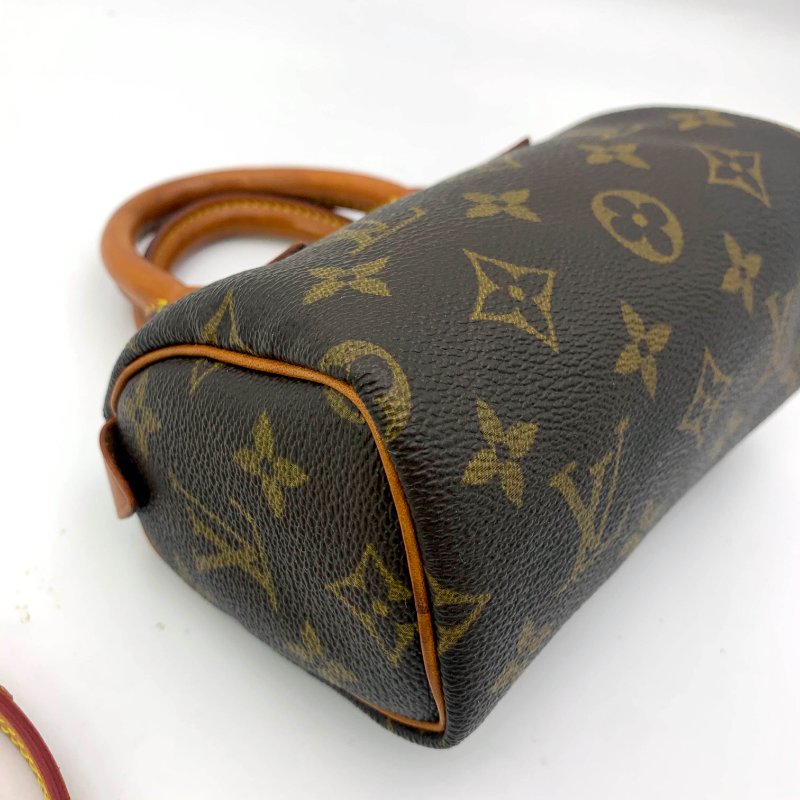 Louis Vuitton 經典老花speedy mini,LV,路易威登Nano小廢包,波士頓包,現貨,真品,免運-11