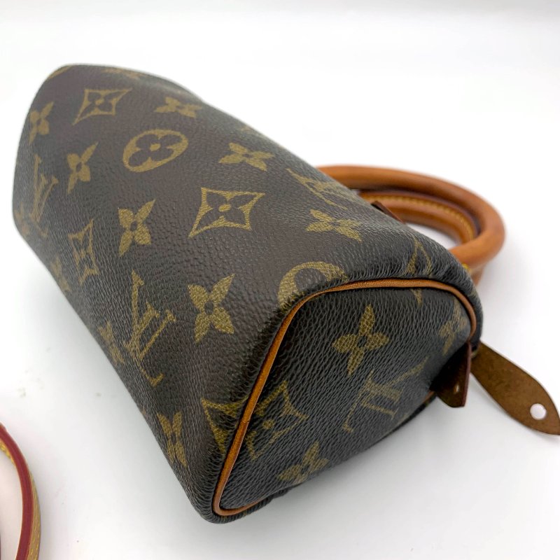 Louis Vuitton 經典老花speedy mini,LV,路易威登Nano小廢包,波士頓包,現貨,真品,免運-12