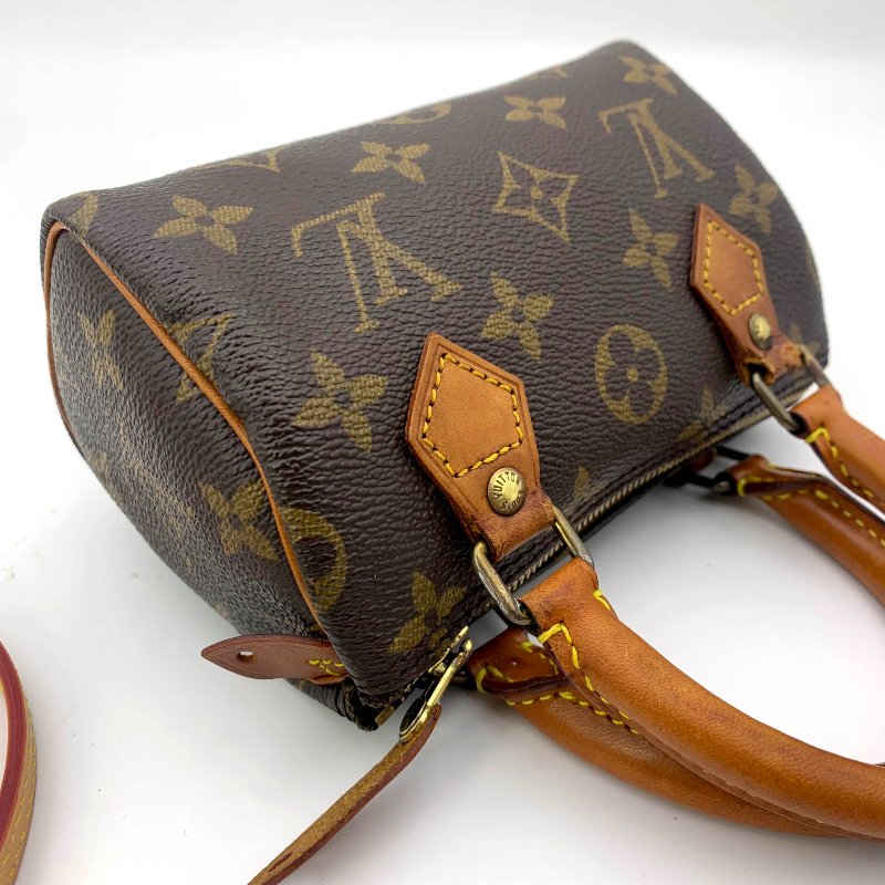 Louis Vuitton 經典老花speedy mini,LV,路易威登Nano小廢包,波士頓包,現貨,真品,免運-13