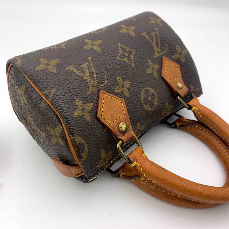 Louis Vuitton 經典老花speedy mini,LV,路易威登Nano小廢包,波士頓包,現貨,真品,免運-17