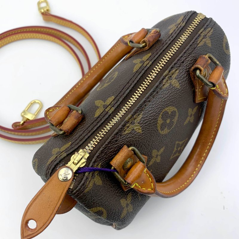 Louis Vuitton 經典老花speedy mini,LV,路易威登Nano小廢包,波士頓包,現貨,真品,免運-19