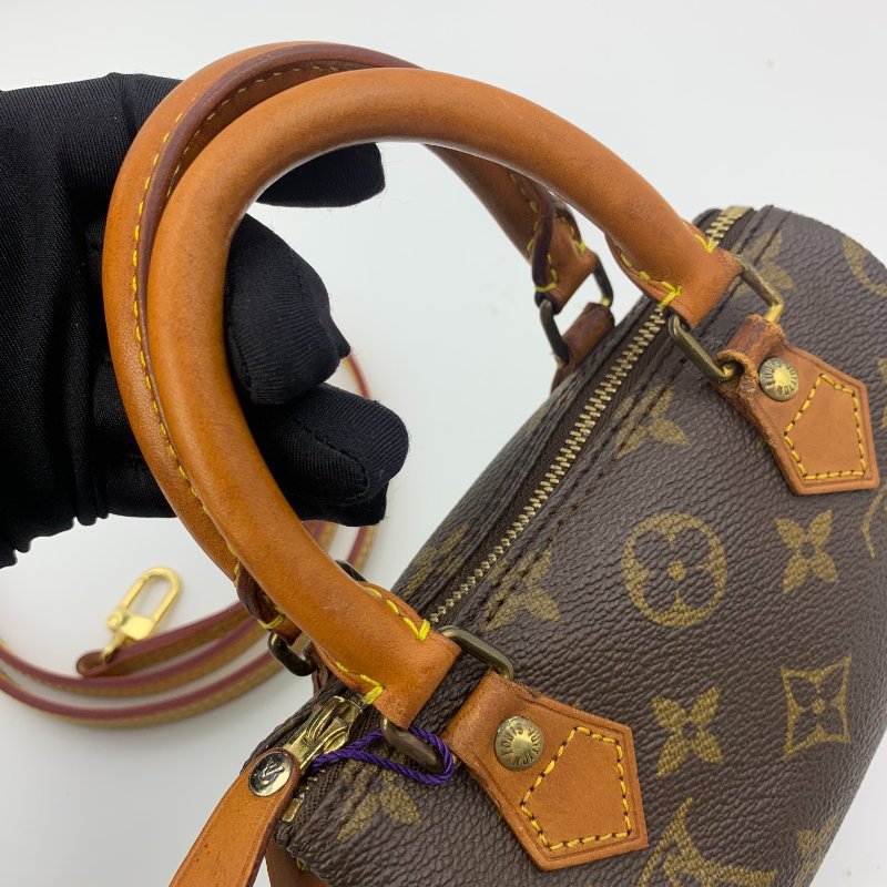 Louis Vuitton 經典老花speedy mini,LV,路易威登Nano小廢包,波士頓包,現貨,真品,免運-26