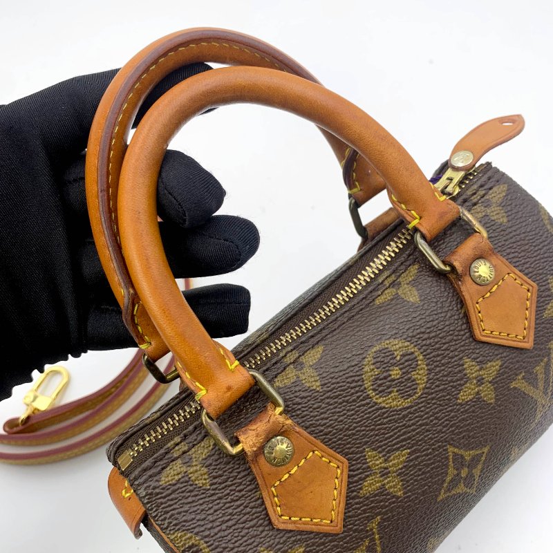 Louis Vuitton 經典老花speedy mini,LV,路易威登Nano小廢包,波士頓包,現貨,真品,免運-27