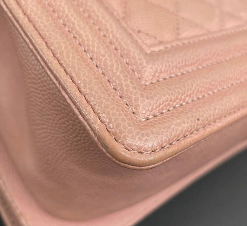 【97新 ✨ 全網最低價！】絕版難求 Chanel香奈兒 leboy 中號 櫻花粉色牛皮 金扣 單肩包 鏈條斜挎包 （下單前先詢問庫存❗️）-20