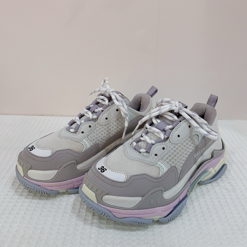 Balenciaga/巴黎世家Triples冰淇淋色馬卡龍色老爹鞋 尺寸36碼,有塵袋-1