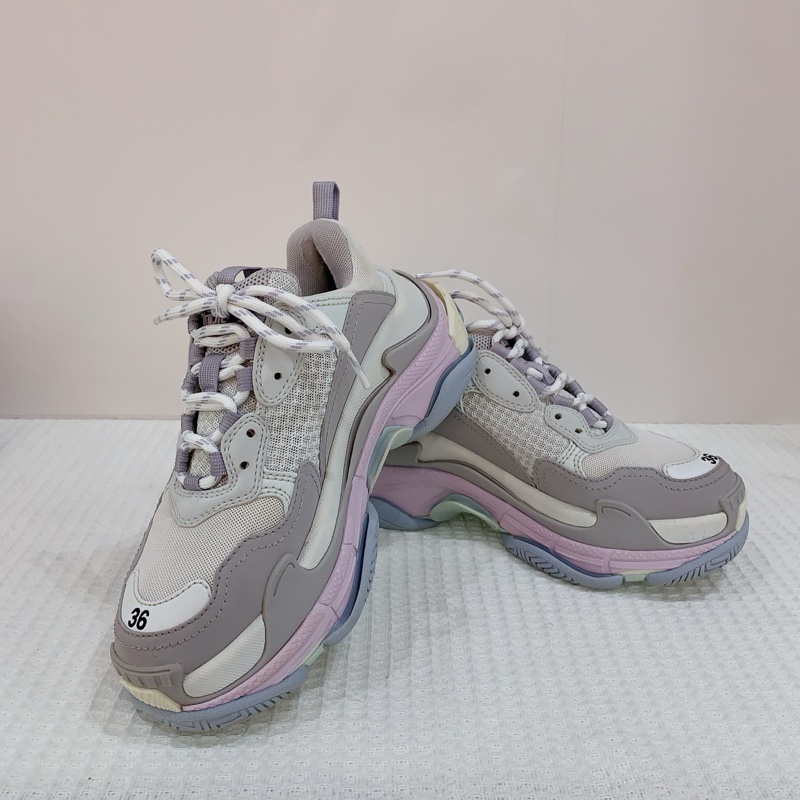 Balenciaga/巴黎世家Triples冰淇淋色馬卡龍色老爹鞋 尺寸36碼,有塵袋-3
