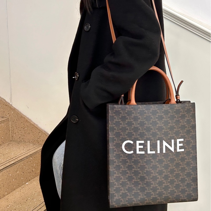 【韓劇女主風😍明顯logo 👍🏻入門之選】98新 Celine 金标老花托特包-1