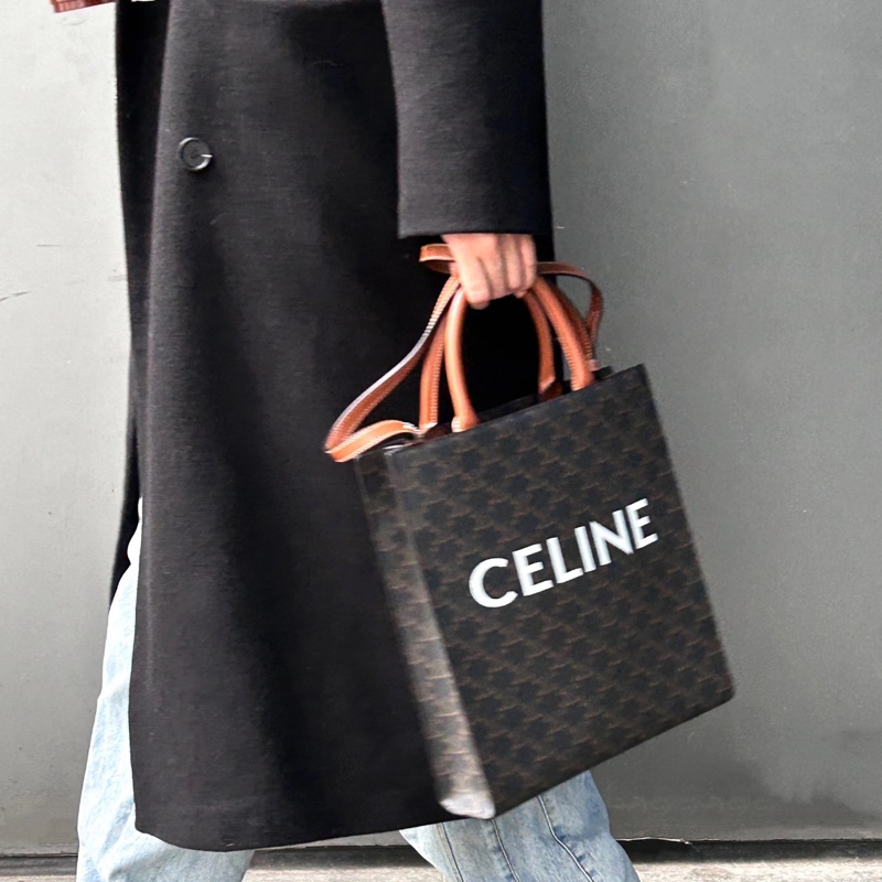 【韓劇女主風😍明顯logo 👍🏻入門之選】98新 Celine 金标老花托特包-3