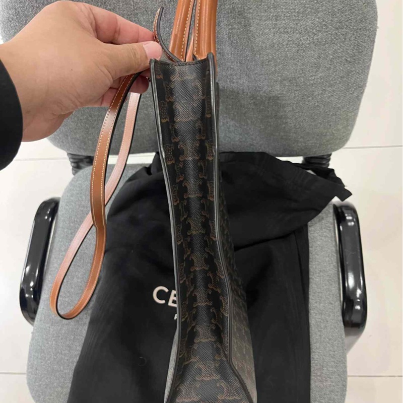 【韓劇女主風😍明顯logo 👍🏻入門之選】98新 Celine 金标老花托特包-5