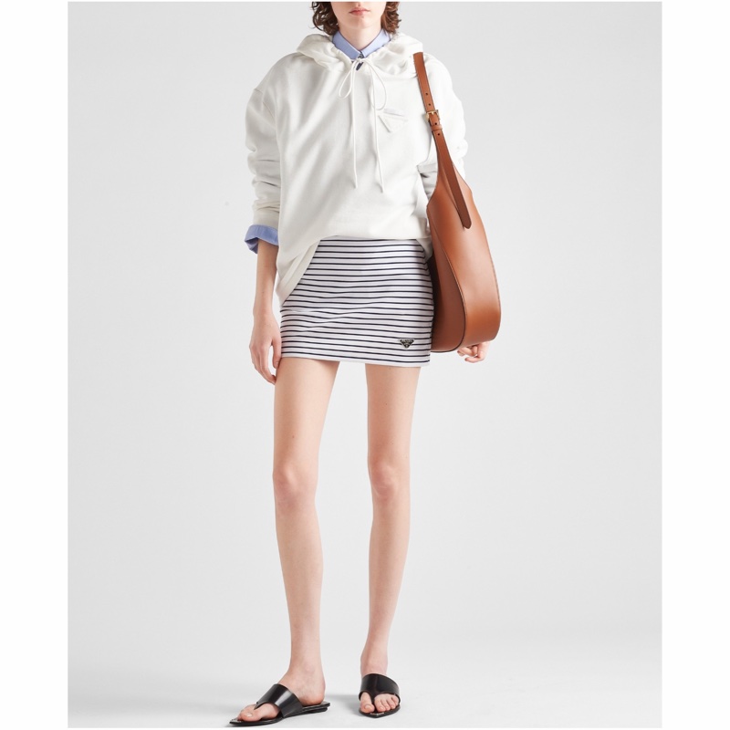 Prada 女士 印花平紋針織迷你半身裙IT-36 IT-38 IT-40 IT-42-4