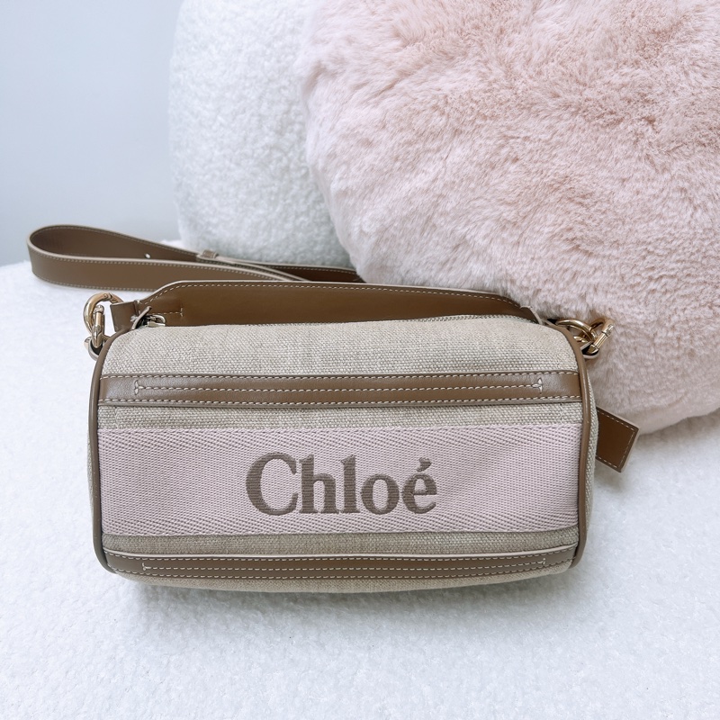Chloe woody tube 裸粉色圓筒包-0